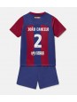 Billige Barcelona Joao Cancelo #2 Hjemmedraktsett Barn 2023-24 Kortermet (+ Korte bukser)